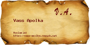 Vass Apolka névjegykártya